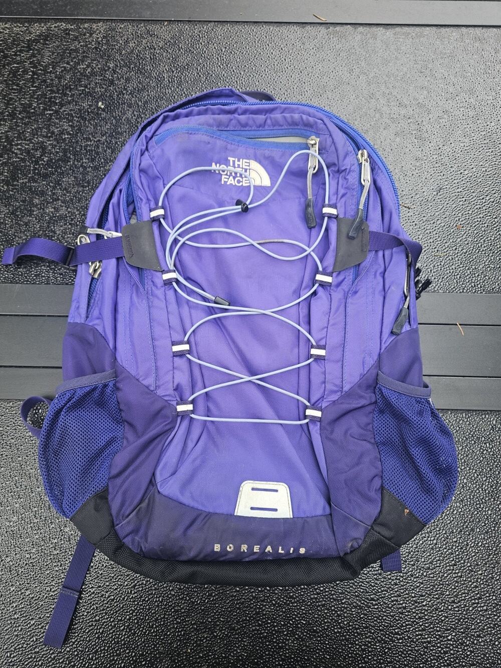 North Face Borealis Backpack Purple Gray Laptop Travel Hike School